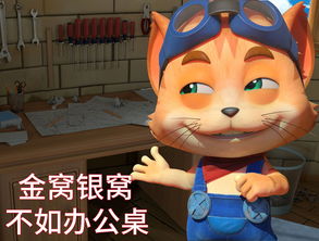 探探猫表情包别说了,金窝银窝不如我的办公桌