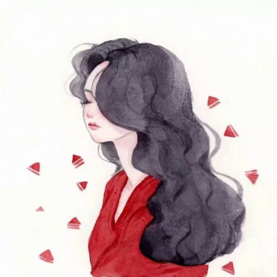 水彩头像女手绘人物头像高清图片