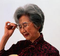 五十岁老人的头像老花眼