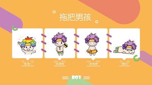 微信表情包设计拖把男孩