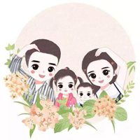 爸爸用的微信头像一家四口新春