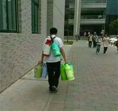 搞笑图片地里有蚊子怎么办,大妈有绝招,身后来一盘蚊香