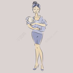 抱着婴儿的女人图片矢量图免费下载eps格式编号26030839千图网