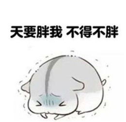 动漫仓鼠表情包之美丑有命天要胖我不得不胖