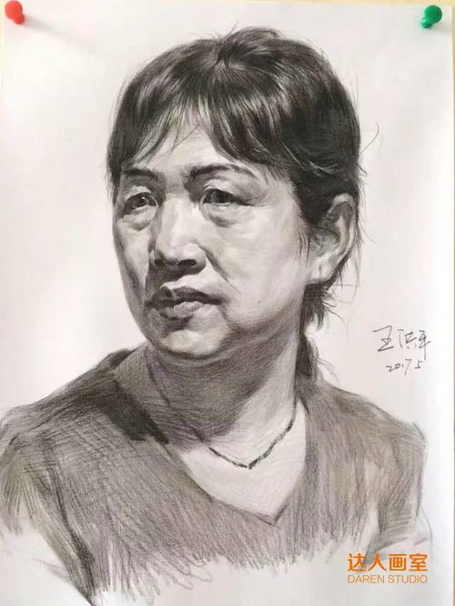 三十岁女人素描头像三十岁