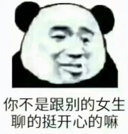 搞笑你不是跟别的女生聊的挺开心的吗我一点都不介意表情包