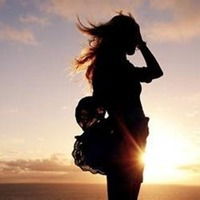 日落女生背影头像微信头像图片大全