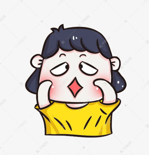 斗鸡眼的卡通小女孩表情包素材图片免费下载千库网