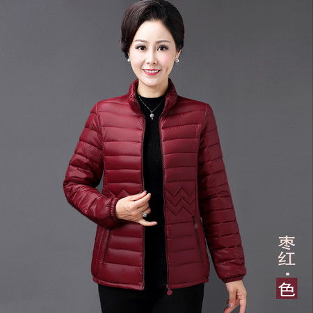 中老年女装秋冬装棉衣短款外套妈妈装轻薄羽绒棉服老年人大码棉袄图片大全邮乐官方网站