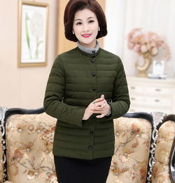 中老年羽绒服有哪些款式中老年轻薄羽绒服图片