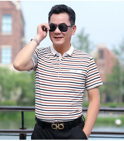 洋湖轩榭爸爸短袖t恤男装夏装4050岁中年男士上衣服短t夏季中老年人爷爷c
