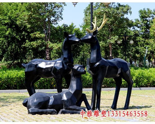 玻璃钢金色小鹿雕塑防城港玻璃钢鹿雕塑定制厂家