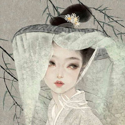 古风女生头像,尧立插画12张词牌美人