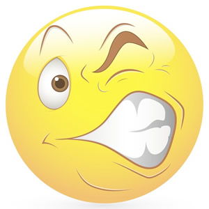 龇牙咧嘴夸张表情