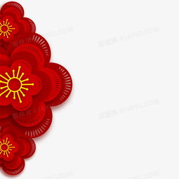 春节喜庆大红花图片免费下载高清png素材图精灵