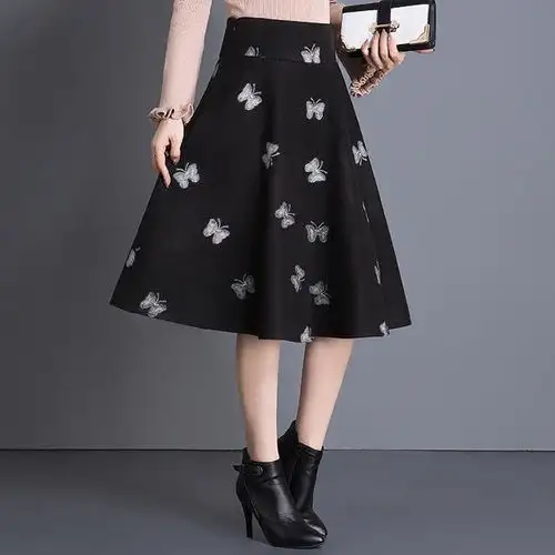 中年女士穿毛呢半身裙裙长多少合适挑了10个款,显大方衬气质