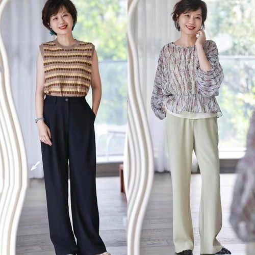 中年女人想变年轻貌美太难衬衫针织衫裤子裙子就行,优雅减龄