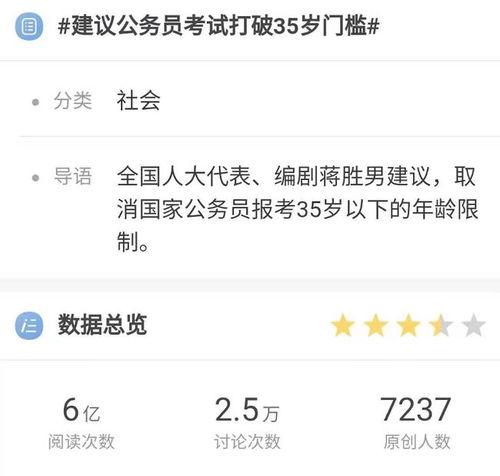 建议公务员考试打破35岁门槛,有必要吗