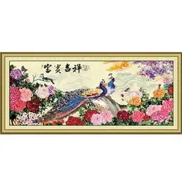大妈头像花开富贵图片挂画