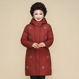 妈妈冬装洋气外套中老年棉衣女2019新款羽绒棉服中年40岁50棉袄子