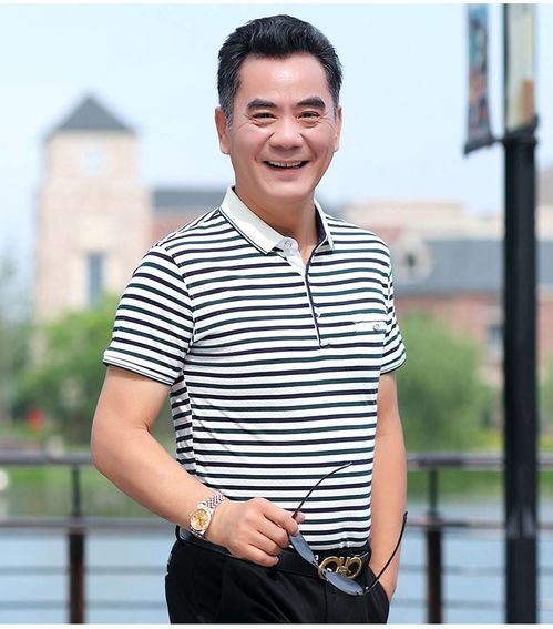 洋湖轩榭爸爸短袖t恤男装夏装4050岁中年男士上衣服短t夏季中老年人爷爷c