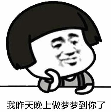 表情包我昨天晚上做梦梦到你了
