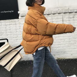 施悦名韩国女装纯色大版慵懒面包服棉衣女外套
